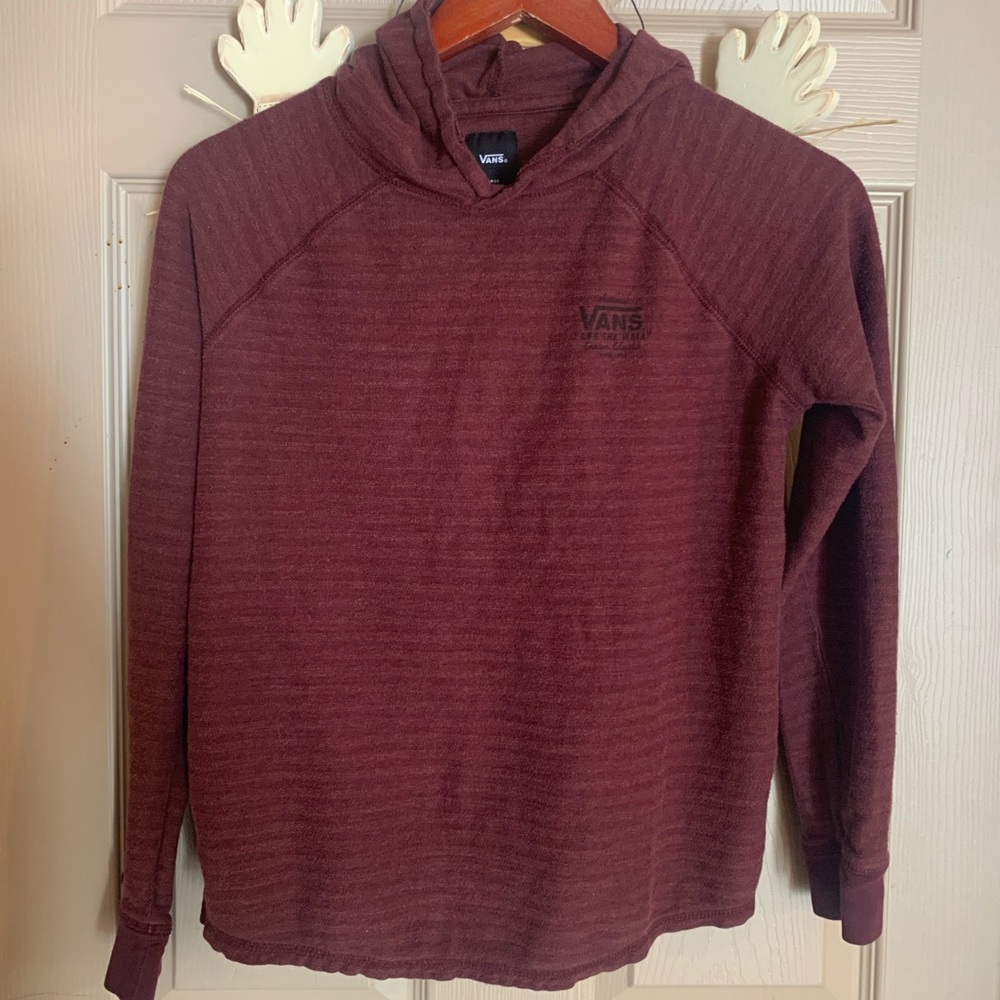 EUC Maroon Long Sleeve Vans T-Shirt